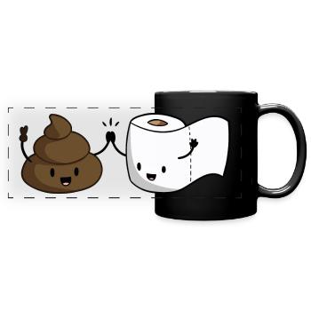 BFF Geschenk Beste Freunde Coole Freundinnen - Panorama-Tasse farbig - Schwarz - Vorne