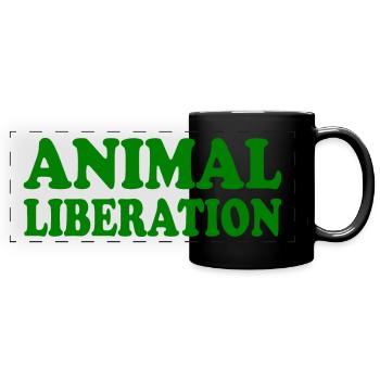 Animal liberation - Panorama-Tasse farbig - Schwarz - Vorne