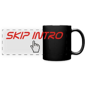 skip intro - Mug panoramique uni - noir - Devant