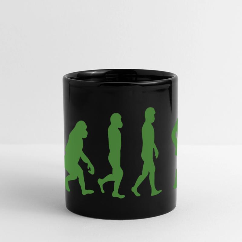 Alien / Area 51 / UFO: Evolution - Monkey - Human - Full Colour Panoramic Mug