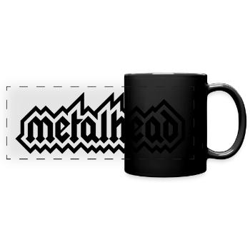 métalleux - Mug panoramique uni - noir - Devant