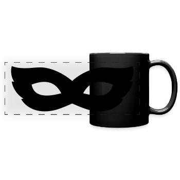 mask - Full Colour Panoramic Mug - black - Front