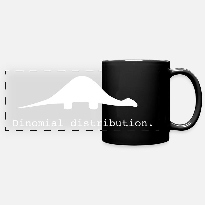 drôle, idée cadeau, distribution binomiale - Mug panoramique uni - noir