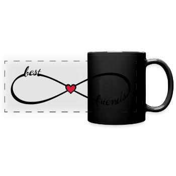 best friends forever BFF best friends Infinity 8 - Full Colour Panoramic Mug - black - Front