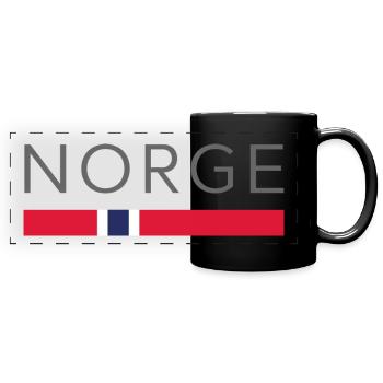 NORVÈGE WM DESIGN - cadeau de football norvégien - Mug panoramique uni - noir - Devant