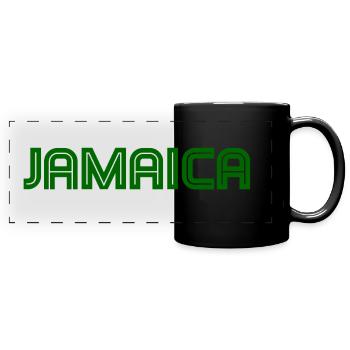 Jamaïque - Caraïbes - Reggae - Kingston - Mug panoramique uni - noir - Devant