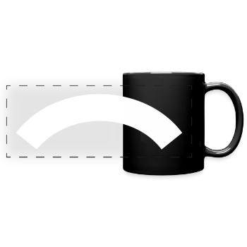 Banner gebogen oben Weiß - Panorama-Tasse farbig - Schwarz - Vorne