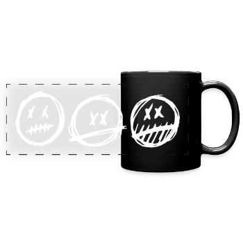 Emojy emo feeling xx - Full Colour Panoramic Mug - black - Front