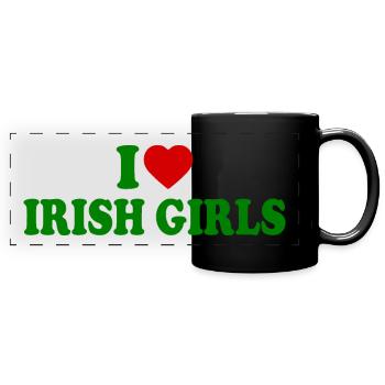 I love irish girls - Full Colour Panoramic Mug - black - Front