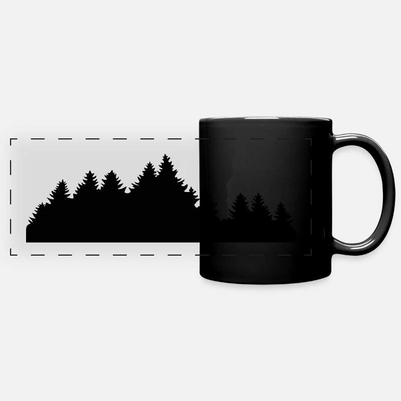 Wood, forest, nature - Full Colour Panoramic Mug - black