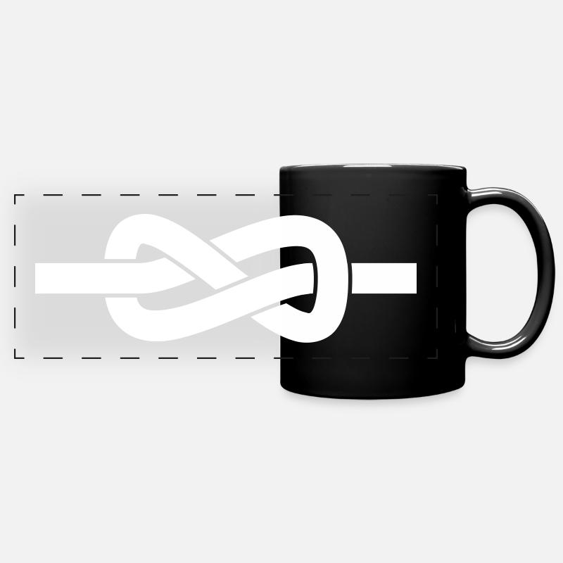 Knoten - Panorama-Tasse farbig - Schwarz
