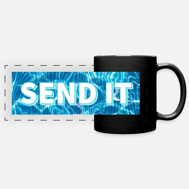 SEND IT box logo - Full Colour Panoramic Mug - black
