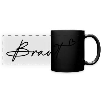 Braut - Panorama-Tasse farbig - Schwarz - Vorne