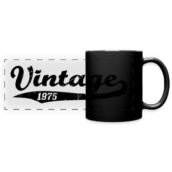 Vintage 1975 - Full Colour Panoramic Mug - black - Front