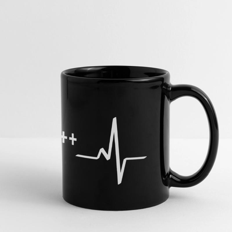 Computer heartbeat IT programmer informatics Full Colour Panoramic Mug