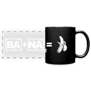 Banana (Ba + Na2) - Chemistry, Periodic Table - Full Colour Panoramic Mug - black - Front