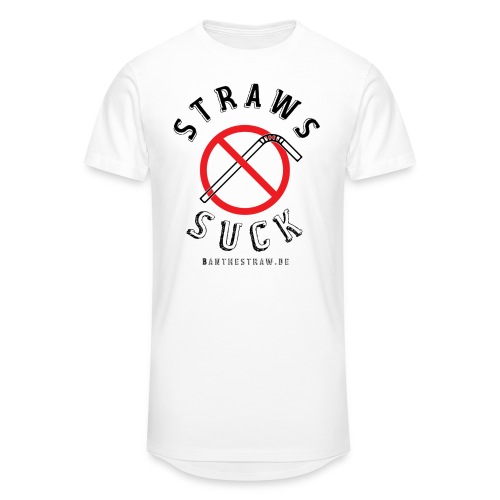 Straws Suck Classic - Men's Long Body Urban Tee