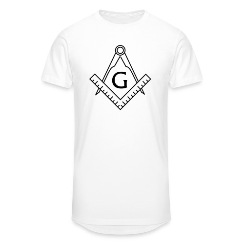 Masonic Square & Compass with G - Men's Long Body Urban Tee