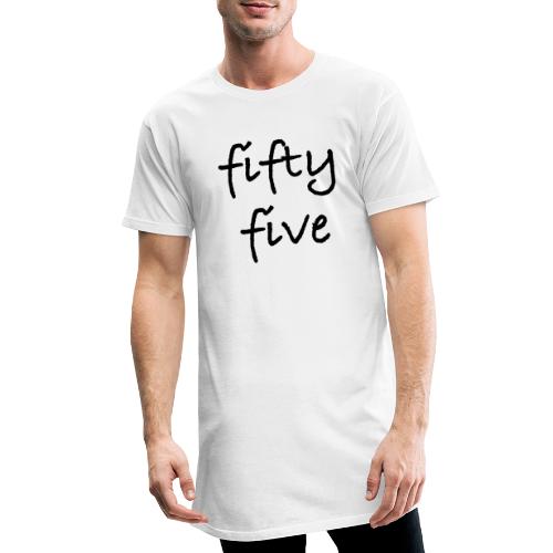 Fiftyfive -teksti mustana kahdessa rivissä - Miesten urbaani pitkäpaita