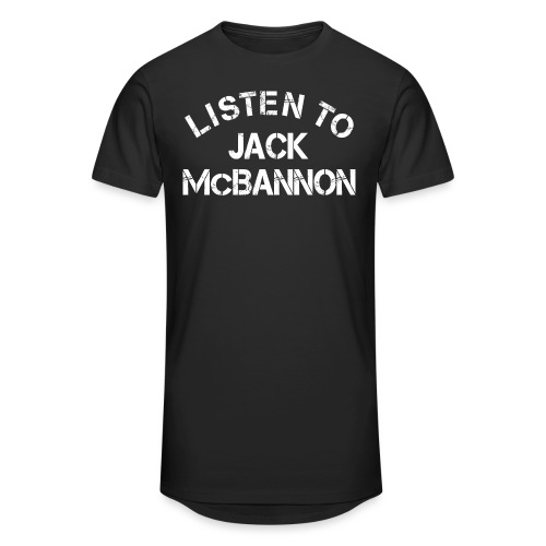 Listen To Jack McBannon (White Print) - Długa koszulka męska urban style