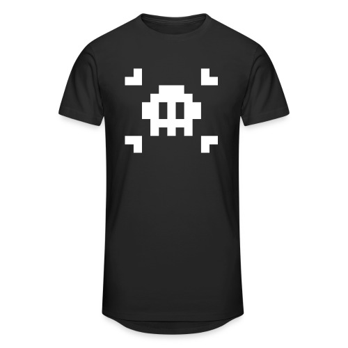 Pixel Skull - T-shirt long Homme