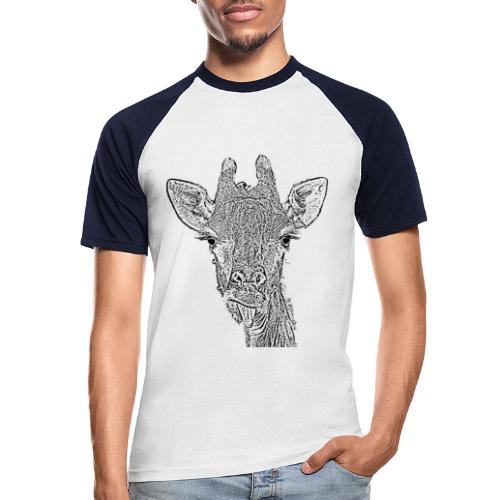 Freche Giraffe - Männer Baseball-T-Shirt