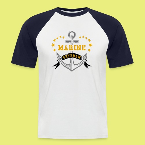 Anker Marine Veteran - Männer Baseball-T-Shirt