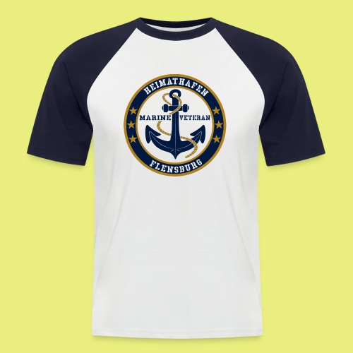 Marine Veteran Heimathafen Flensburg - Männer Baseball-T-Shirt