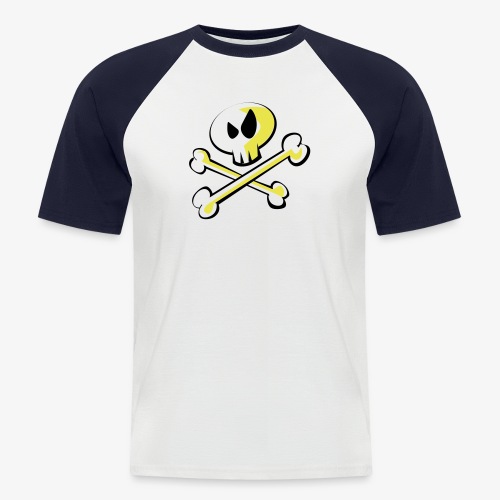 Cartoon Skull - Männer Baseball-T-Shirt