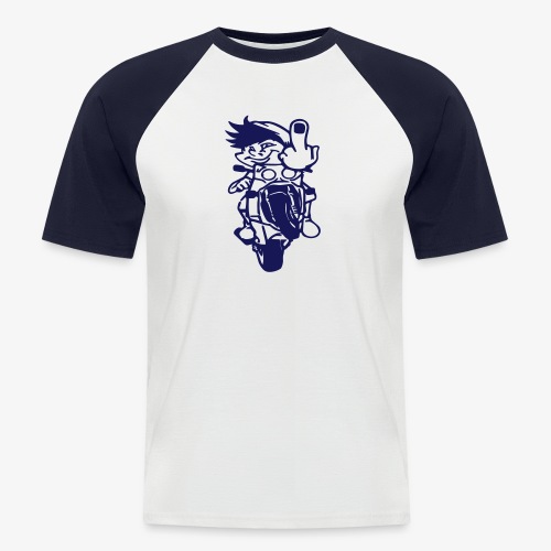 Wheelie Stinkefinger - Männer Baseball-T-Shirt