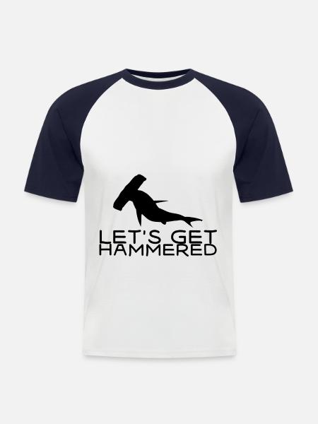 Let yourself be pounded - Men's Baseball T-Shirt - white/navy