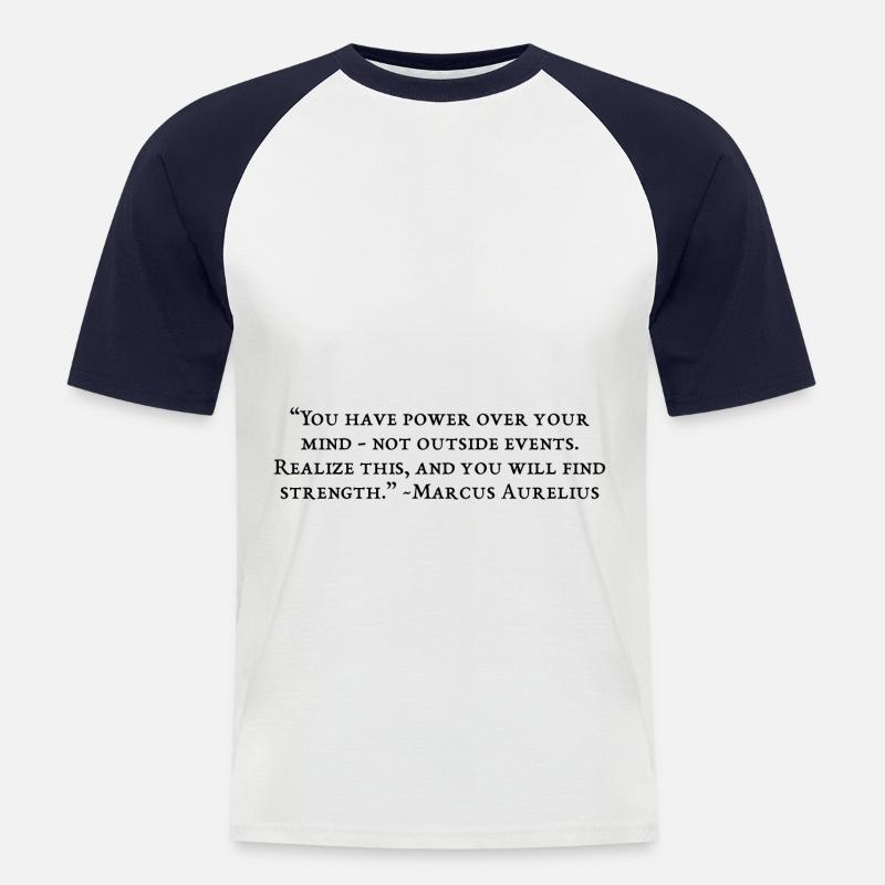 Philosophie Geschenk - Männer Baseball-T-Shirt - Weiß/Navy