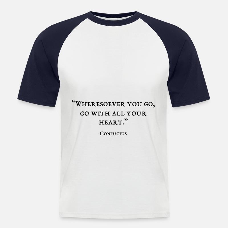 Zitat des Philosophen - Männer Baseball-T-Shirt - Weiß/Navy