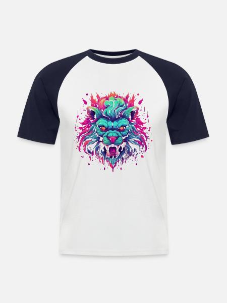 King Leon - Men's Baseball T-Shirt - white/navy