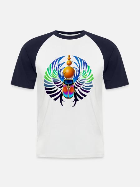 Hot Scarab - Men's Baseball T-Shirt - white/navy