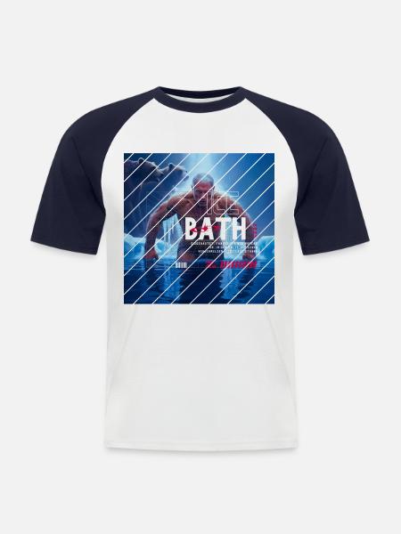 Eisbad - Männer Baseball-T-Shirt - Weiß/Navy