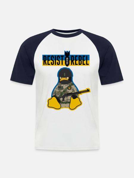 RR22xGSF - Men's Baseball T-Shirt - white/navy