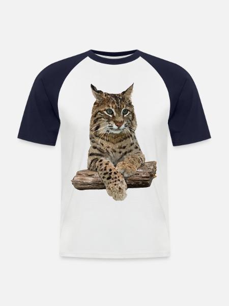 Lynx - T-shirt baseball manches courtes Homme - blanc/marine