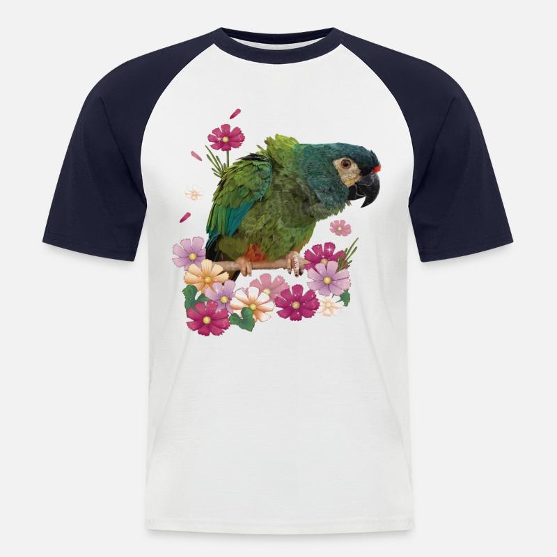 Das Maracanã - Männer Baseball-T-Shirt - Weiß/Navy