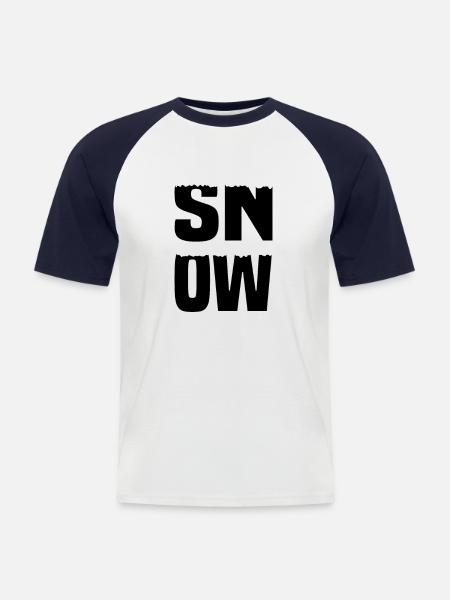 Snow Schnee - Men's Baseball T-Shirt - white/navy