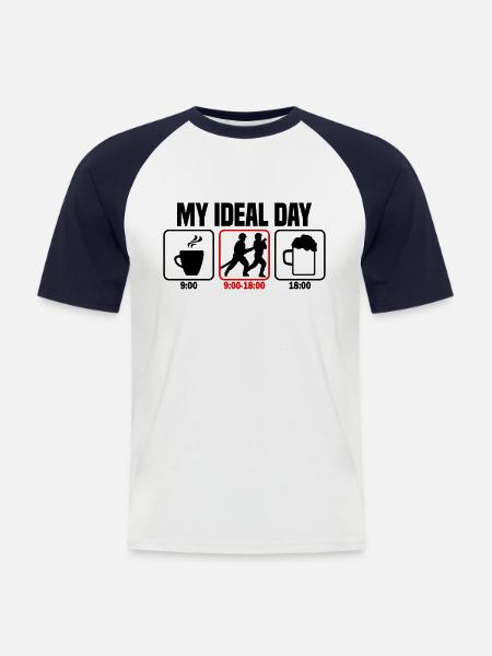 My Perfect Day Fire Brigade - Men's Baseball T-Shirt - white/navy