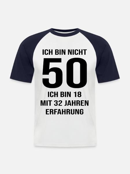 50th birthday gift - Men's Baseball T-Shirt - white/navy