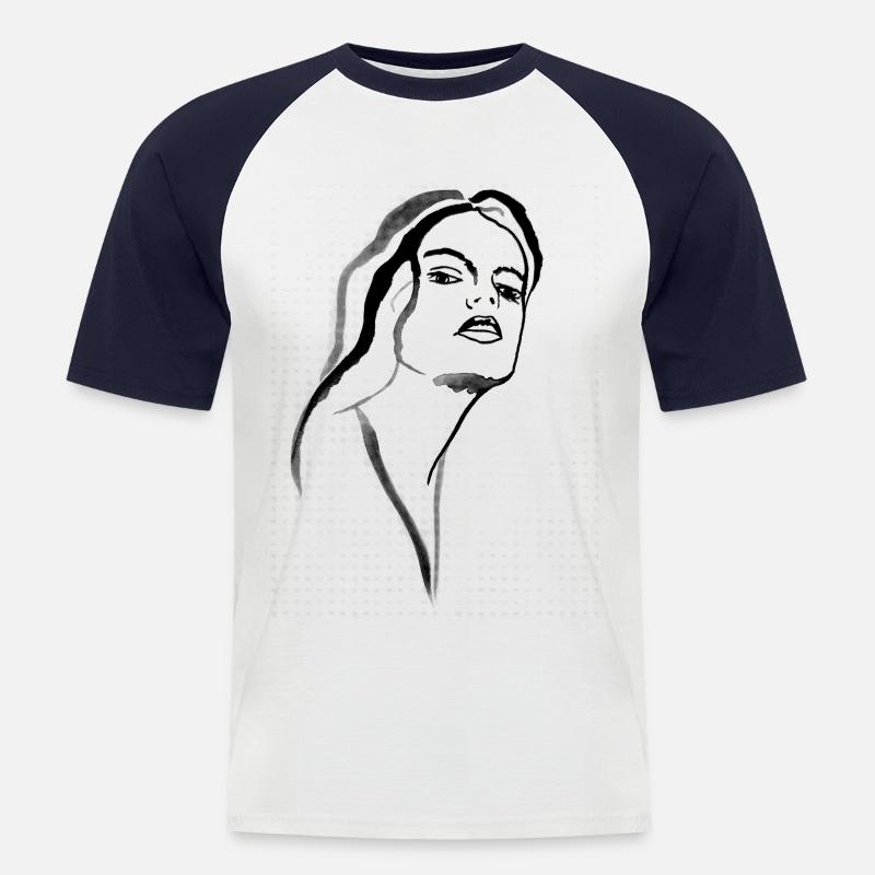 Retro Goddess - verleiht Superkräfte! - Männer Baseball-T-Shirt - Weiß/Navy
