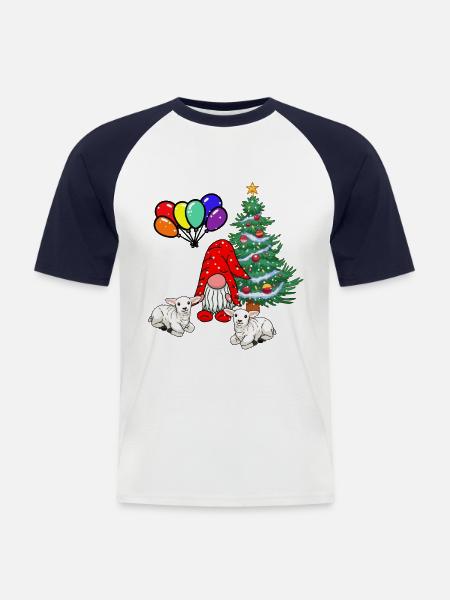 LGBT Nikolaus Weihnachtsmann - Männer Baseball-T-Shirt - Weiß/Navy