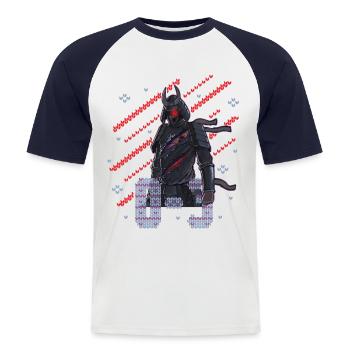 G2 Esports Samurai 0-3 Ugly Christmas Design - Men's Baseball T-Shirt - white/navy - Front - Nik (191cm)