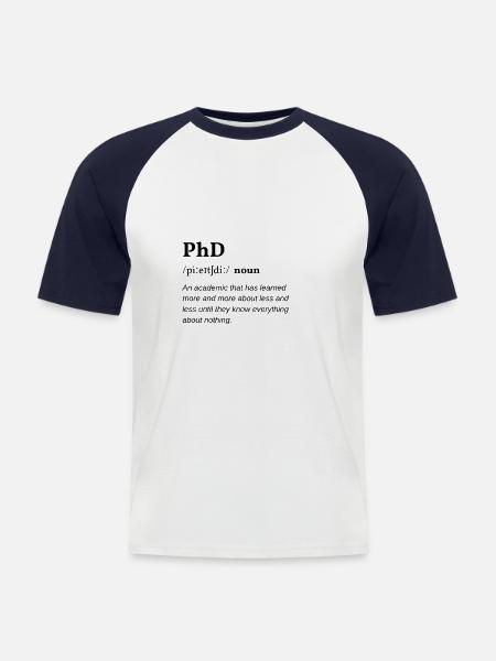 PhD (Promotion) Definition Clean Edition - Men's Baseball T-Shirt - white/navy