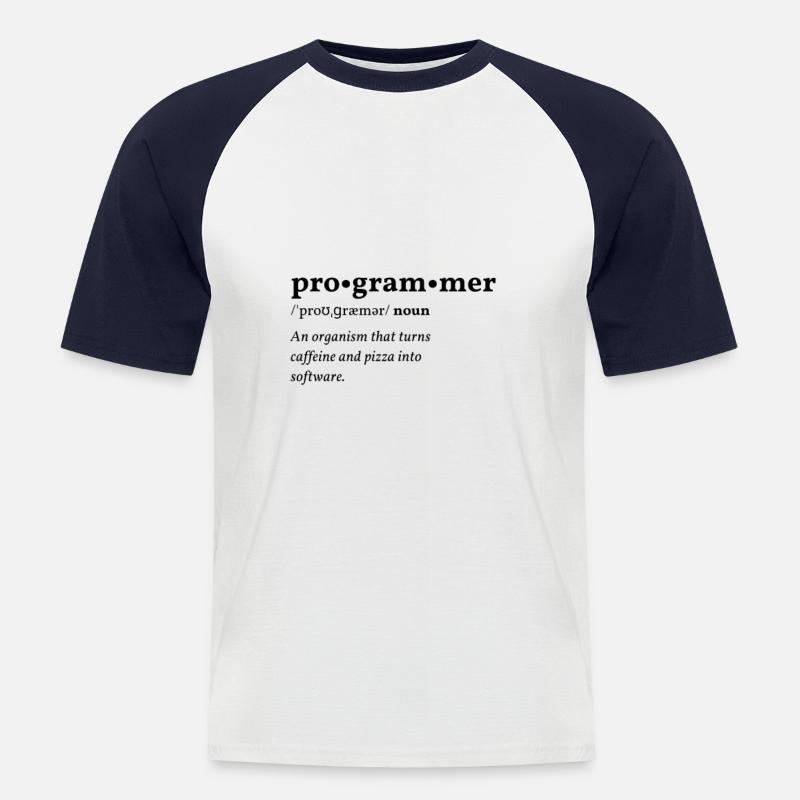 Programmer (programmer) Clean Edition - Men's Baseball T-Shirt - white/navy