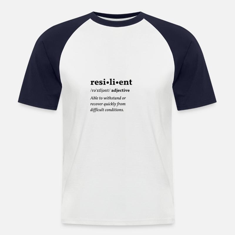 Clean Edition résiliente (résiliente) - T-shirt baseball manches courtes Homme - blanc/marine