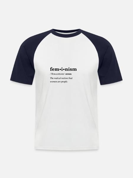 Feminism (Feminism) Clean Edition - Men's Baseball T-Shirt - white/navy