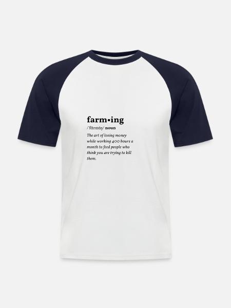 Farming Clean Edition - Men's Baseball T-Shirt - white/navy